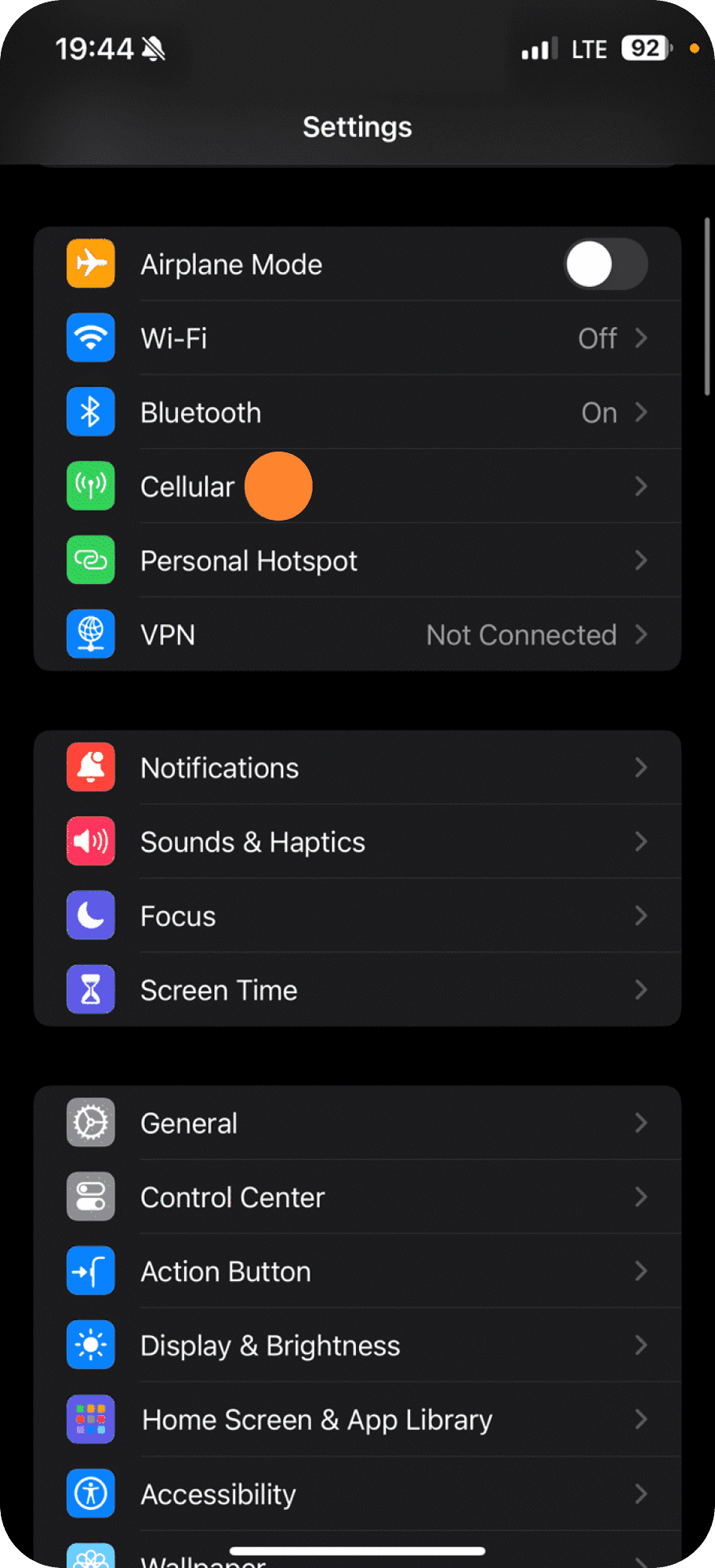 Go to settings.